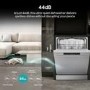 Hisense Hi4 Freestanding Dishwasher - Auto dry B-Rated Silver