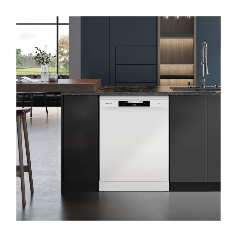 Hisense Hi4 Freestanding Dishwasher - Self-Clean D-Rated White