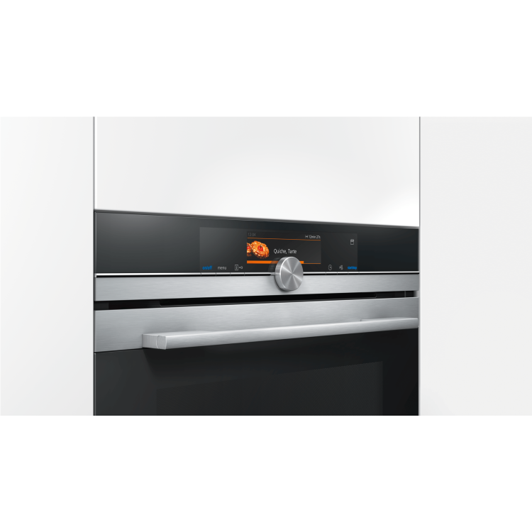 Siemens HS658GES7B iQ700 Built-in Electric Single Oven With Steam Function - Stainless Steel