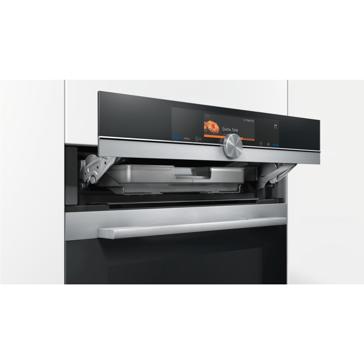 Siemens HS658GES7B iQ700 Built-in Electric Single Oven With Steam Function - Stainless Steel