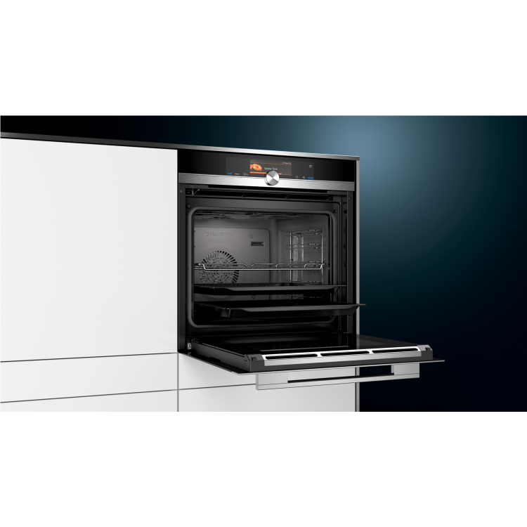 Siemens HS658GES7B iQ700 Built-in Electric Single Oven With Steam Function - Stainless Steel