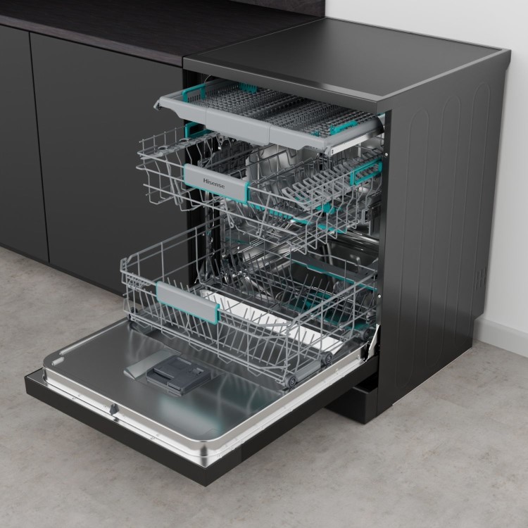 Hisense Hi6 Freestanding Dishwasher - WiFi-enabled A-Rated Black