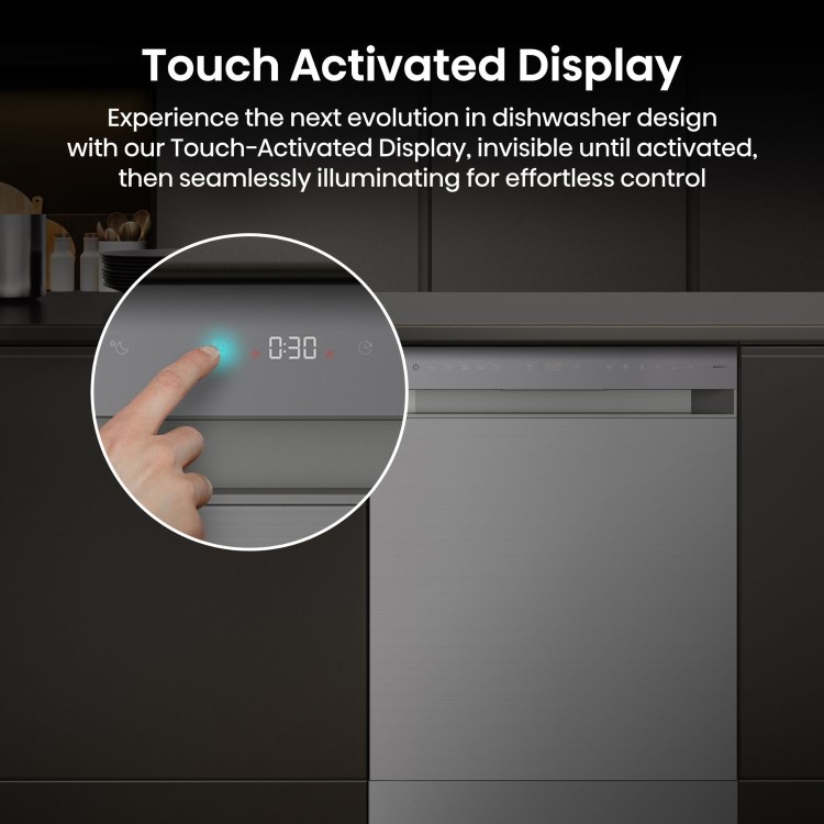 Hisense Freestanding Dishwasher - WiFi-enabled A-Rated Silver