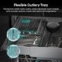 Hisense Freestanding Dishwasher - WiFi-enabled A-Rated Silver