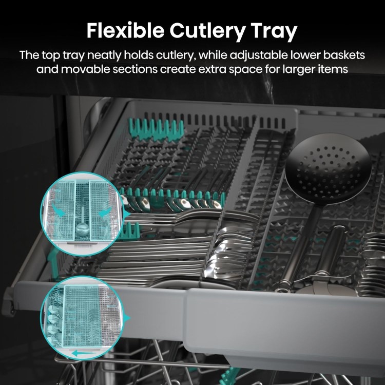 Hisense Freestanding Dishwasher - WiFi-enabled A-Rated Silver