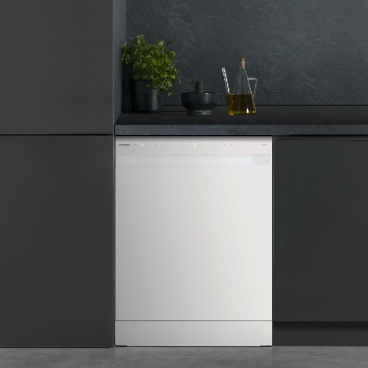 Hisense Freestanding Dishwasher - WiFi-enabled A-Rated White