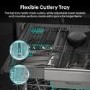 Hisense Freestanding Dishwasher - WiFi-enabled A-Rated - Silver