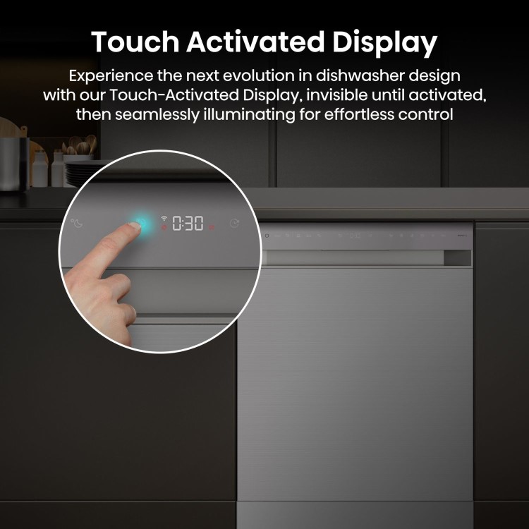 Hisense Freestanding Dishwasher - WiFi-enabled A-Rated - Silver