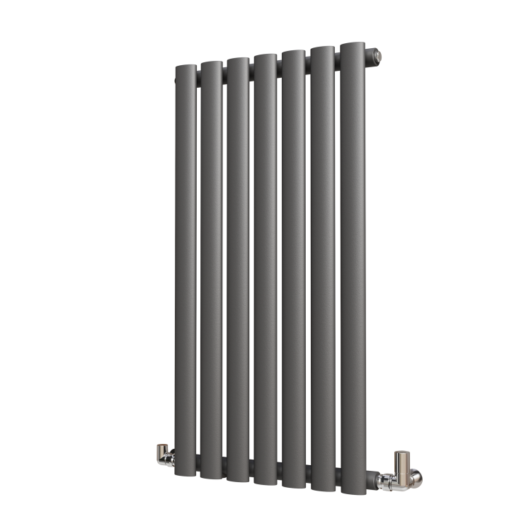 Sorrento Anthracite Horizontal Oval Designer Radiator 800x413mm Single Panel 1103 BTU