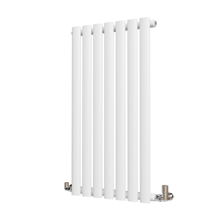 Sorrento White Horizontal Oval Designer Radiator 800x413mm Single Panel 1364 BTU