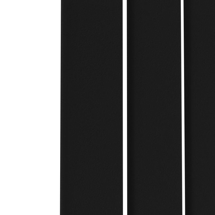 Riace Midnight Black Horizontal Flat Designer Radiator 600x612mm Single Panel 1430 BTU