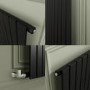 Riace Midnight Black Horizontal Flat Designer Radiator 800x612mm Single Panel 1430 BTU