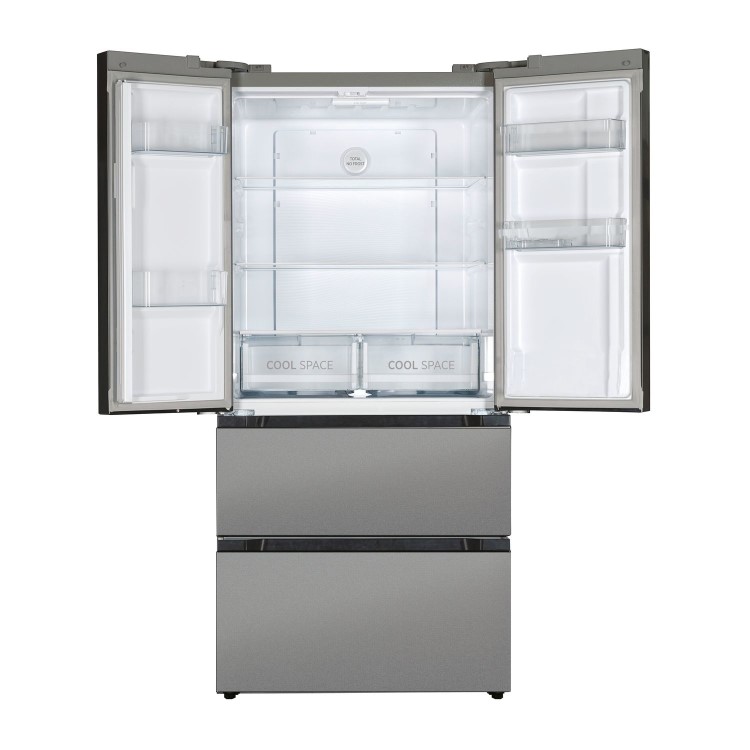 Hoover 436 Litre French Style American Fridge Freezer - Silver