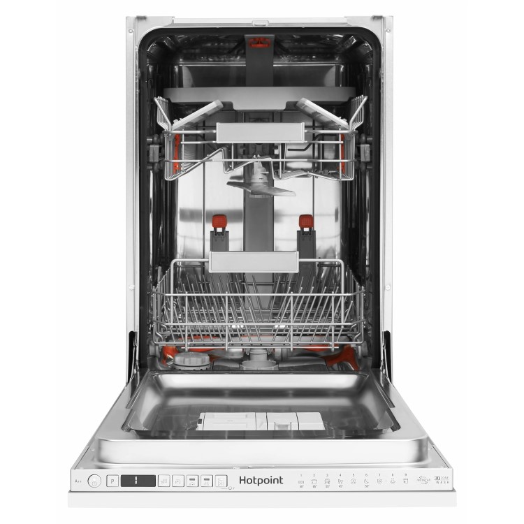 Hotpoint Integrated Slimline Dishwasher – 3D Zone Silver Control Panel