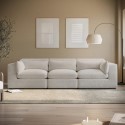 HSN002 Beige Boucle 4 Seater Sofa - Hudson
