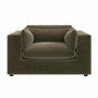 Khaki Green Velvet Cuddle Chair - Hudson