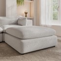 A1/HSN012 ONLY OPENED - Hudson Beige Boucle Footstool