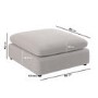 Beige Boucle Footstool - Hudson