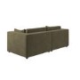 Khaki Green Velvet 3 Seater Sofa - Hudson