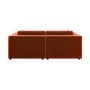 Burnt Orange Velvet 3 Seater Sofa - Hudson