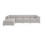 ALMOST PERFECT - Large Beige Boucle Reversible 5 Seater Chaise Corner Sofa - Hudson
