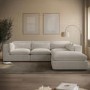 Large Beige Boucle 5 Seater Modular Corner Sofa - Hudson
