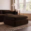 HSN026S Chocolate Brown Velvet Footstool - Hudson 