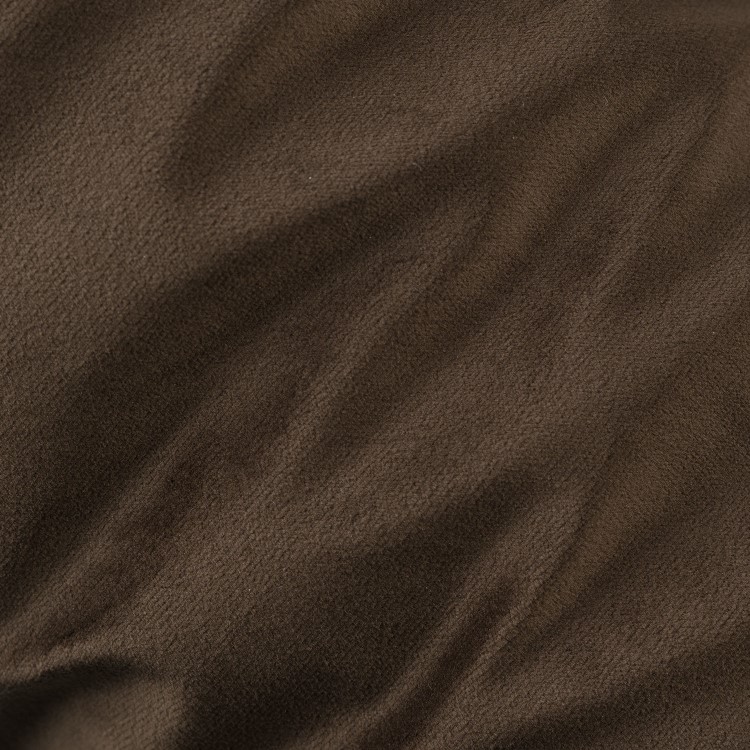 Chocolate Brown Velvet Footstool - Hudson 