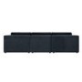 Large Charcoal Grey Velvet Reversible 4 Seater Chaise Corner Sofa - Hudson