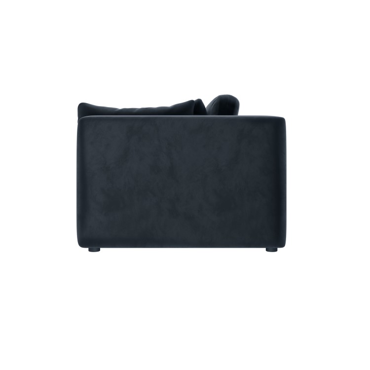 Charcoal Velvet 4 Seater Sofa - Hudson 