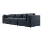 Charcoal Velvet 4 Seater Sofa - Hudson 