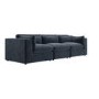 Charcoal Velvet 4 Seater Sofa - Hudson 