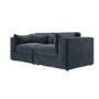 Charcoal Grey Velvet 3 Seater Sofa - Hudson