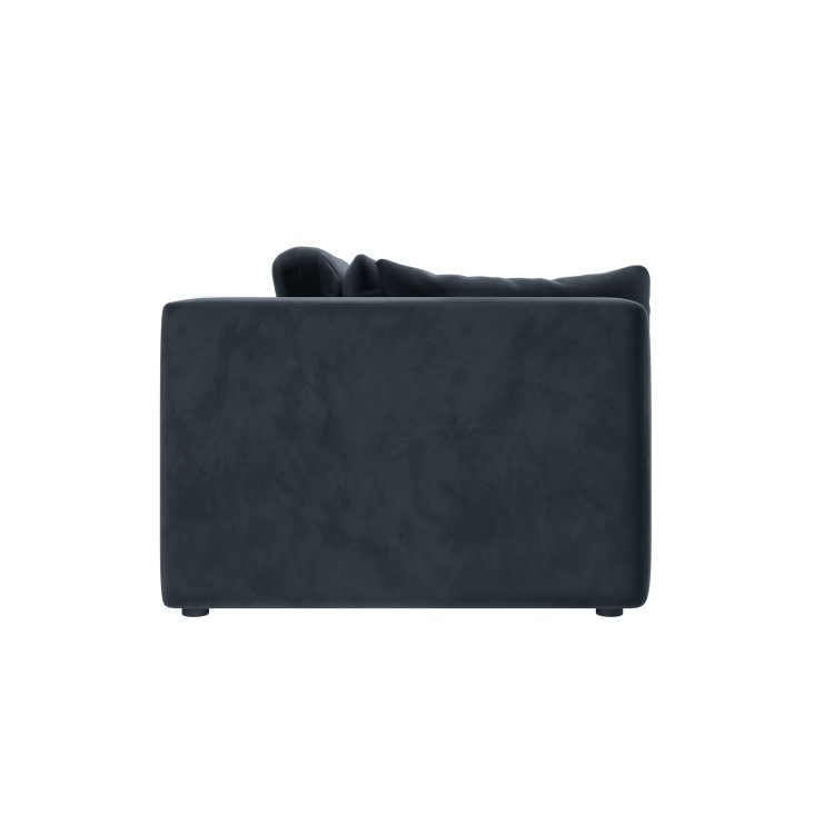 Charcoal Grey Velvet 3 Seater Sofa - Hudson