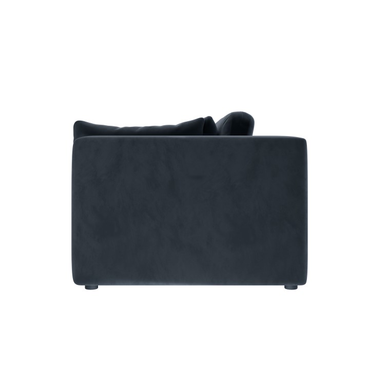 Charcoal Grey Velvet 3 Seater Sofa - Hudson