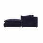 Navy Blue Velvet 4 Seater Reversible Chaise L-Shape Corner Sofa - Hudson