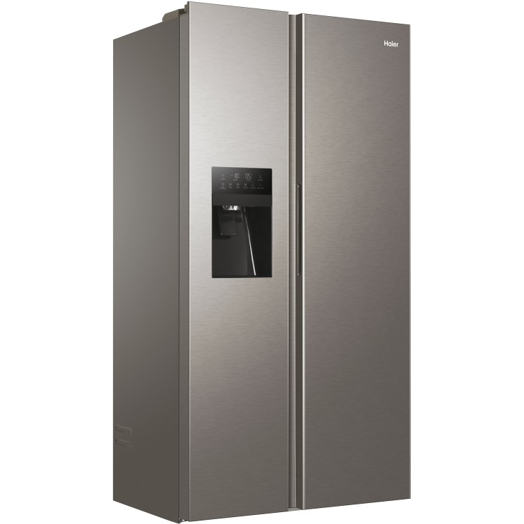 Refurbished Haier HSR3918FIMP Freestanding 504 Litre 70/30 Frost Free American Fridge Freezer