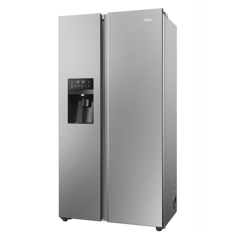 Refurbished Haier Series 5 HSR5918DIMP Freestanding 511 Litre Frost Free American Fridge Freezer Stainless Steel
