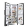 Refurbished Haier Series 5 HSW59F18DIMM Freestanding 601 Litre Frost Free American Fridge Freezer Stainless Steel