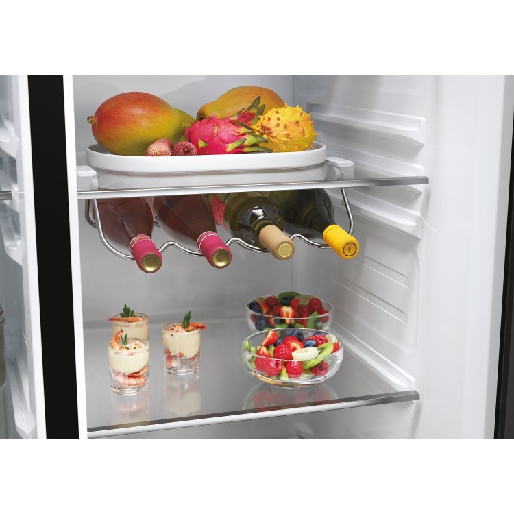 Refurbished Haier SBS 90 Series 5 HSW59F18EIPT 601 Litre Frost Free American Fridge Freezer Black