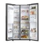 Refurbished Haier SBS 90 Series 5 HSW59F18EIPT 601 Litre Frost Free American Fridge Freezer Black