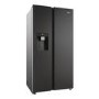 Refurbished Haier SBS 90 Series 5 HSW59F18EIPT 601 Litre Frost Free American Fridge Freezer Black