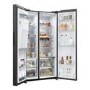 Refurbished Haier SBS 90 Series 5 HSW59F18EIPT 601 Litre Frost Free American Fridge Freezer Black
