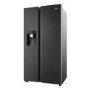 Refurbished Haier SBS 90 Series 5 HSW59F18EIPT 601 Litre Frost Free American Fridge Freezer Black