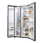 Refurbished Haier SBS 90 Series 5 HSW59F18EIPT 601 Litre Frost Free American Fridge Freezer Black
