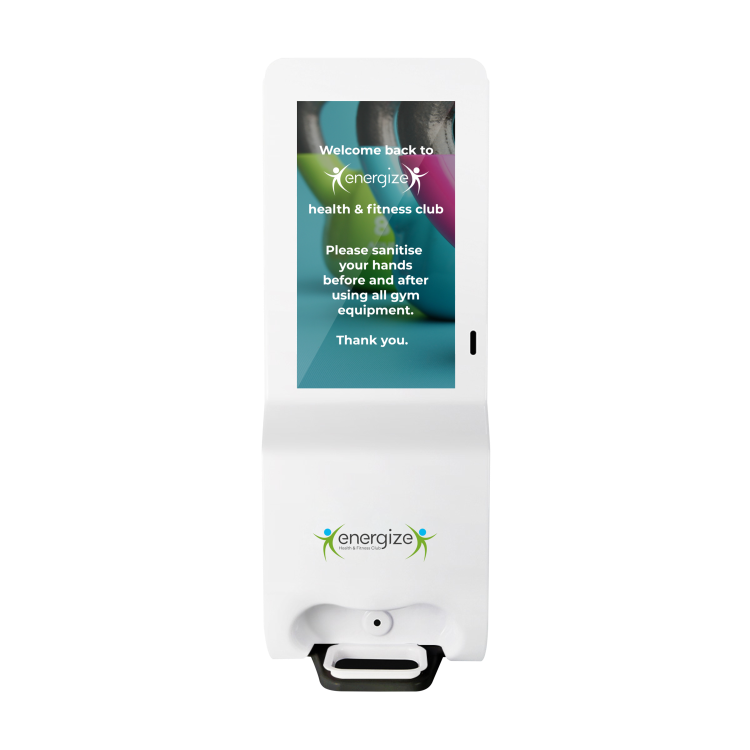 Hygiene Tech Digital Signage Screen with Hand Sanitiser - Plug & Play USB