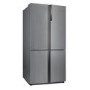 Refurbished Haier HTF-452DM7 Freestanding 452 Litre 70/30 Frost Free American Fridge Freezer Stainless Steel