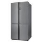 Refurbished Haier HTF-452DM7 Freestanding 452 Litre 70/30 Frost Free American Fridge Freezer Stainless Steel