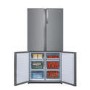 Refurbished Haier HTF-452DM7 Freestanding 452 Litre 70/30 Frost Free American Fridge Freezer Stainless Steel