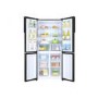 Haier HTF-456DN6 Energy Efficient Four-door American Fridge Freezer - Black
